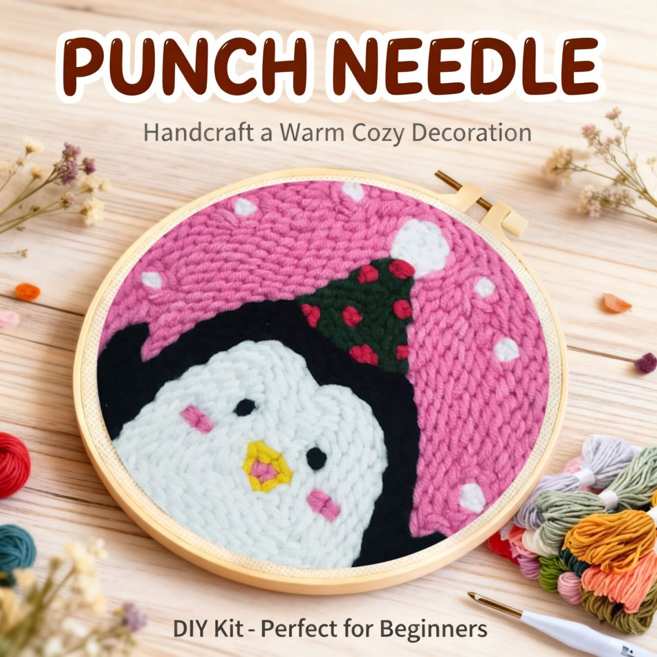 Embroidery Ideas For Bags - CHENISTORY Santa Claus Punch Needle Create