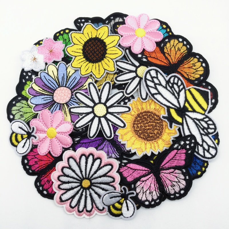 Embroidery Daisy Flower - 12pcs Embroideried Iron On Patches Daisy