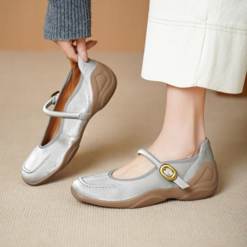 Embroidery Design Free - Women Mary Jane Shoes Exquisite Square