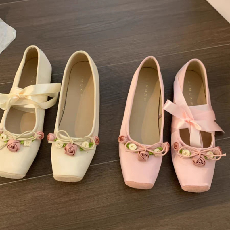 Women Flats Bow Marie Janes Sh - Embroidery Design Free review and price