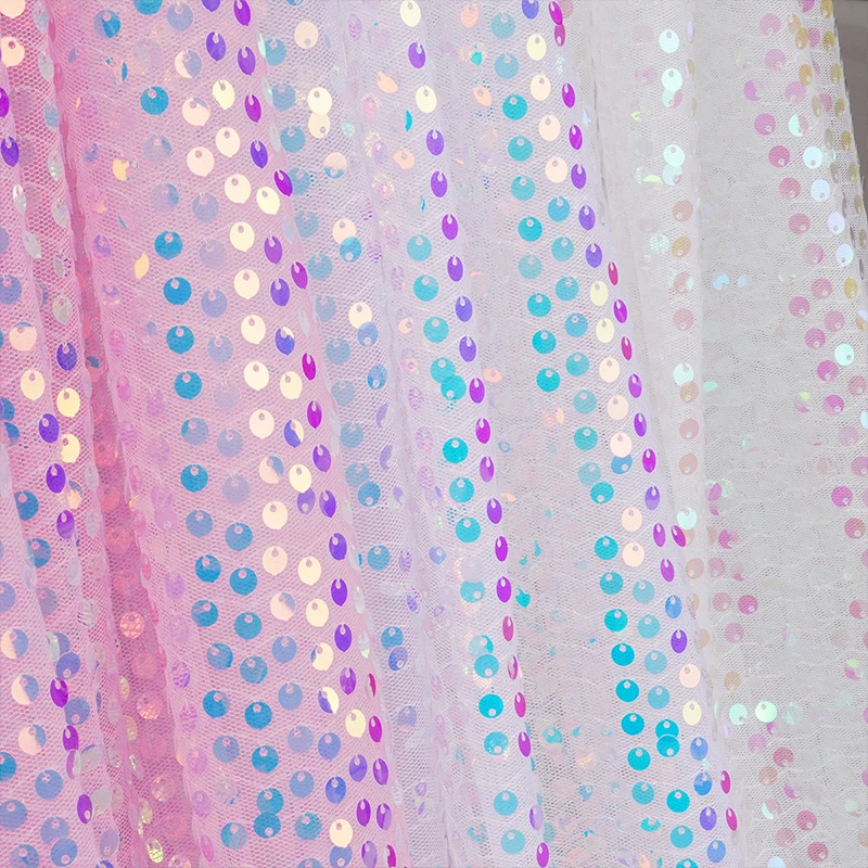 Rainbow Sequin Embroidery Fabr - Embroidery Gradient review and price