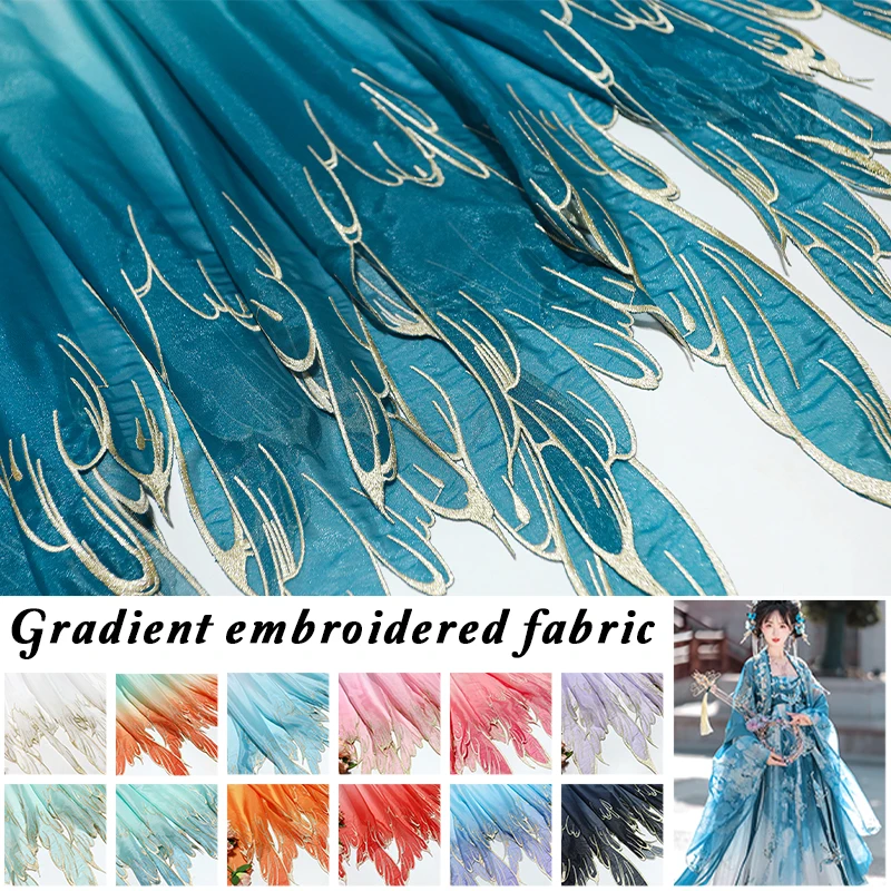 Gradient Heavy Embroidery Fabr - Embroidery Gradient review and price