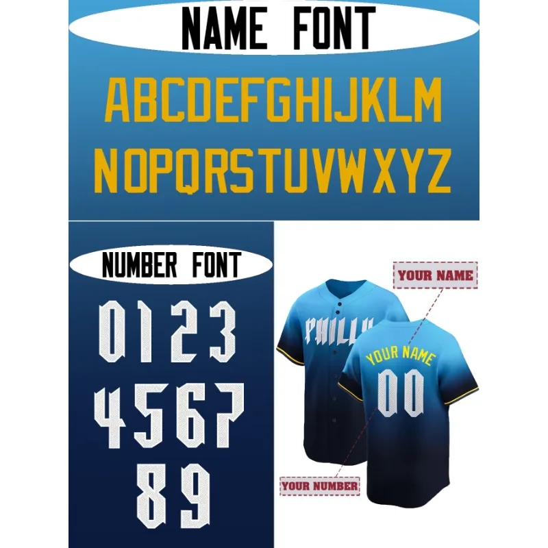 Customized Name And Number Men - Embroidery Gradient review and price