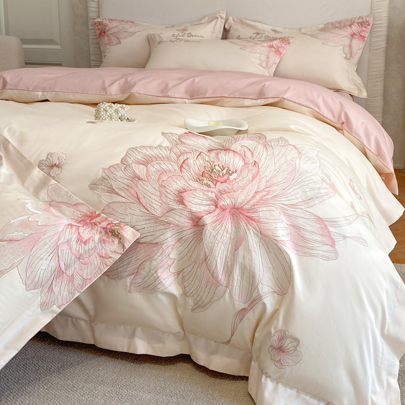 1000TC Egyptian Cotton Flowers - Embroidery Quilt Cover review and price