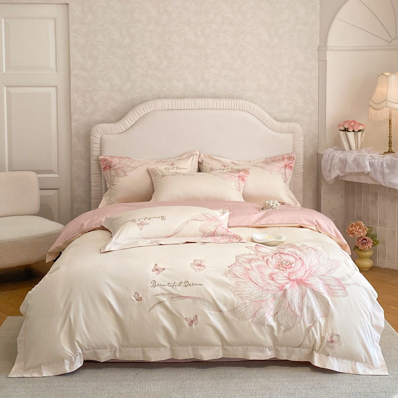 1000TC Egyptian Cotton Flowers - Embroidery Quilt Cover review and price