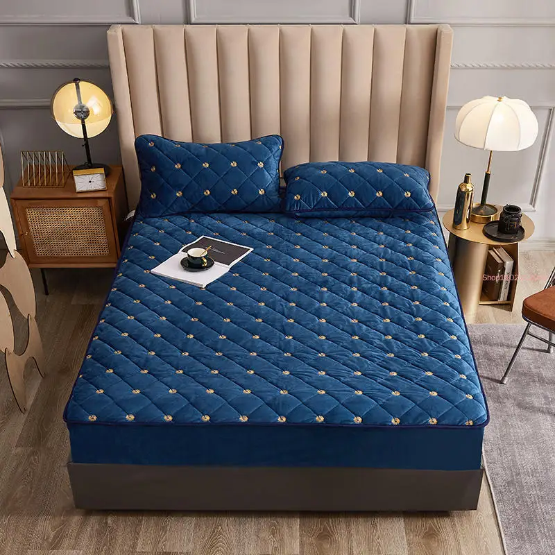 Embroidery Mattress Cover Thic - Embroidery Quilt Cover review and price