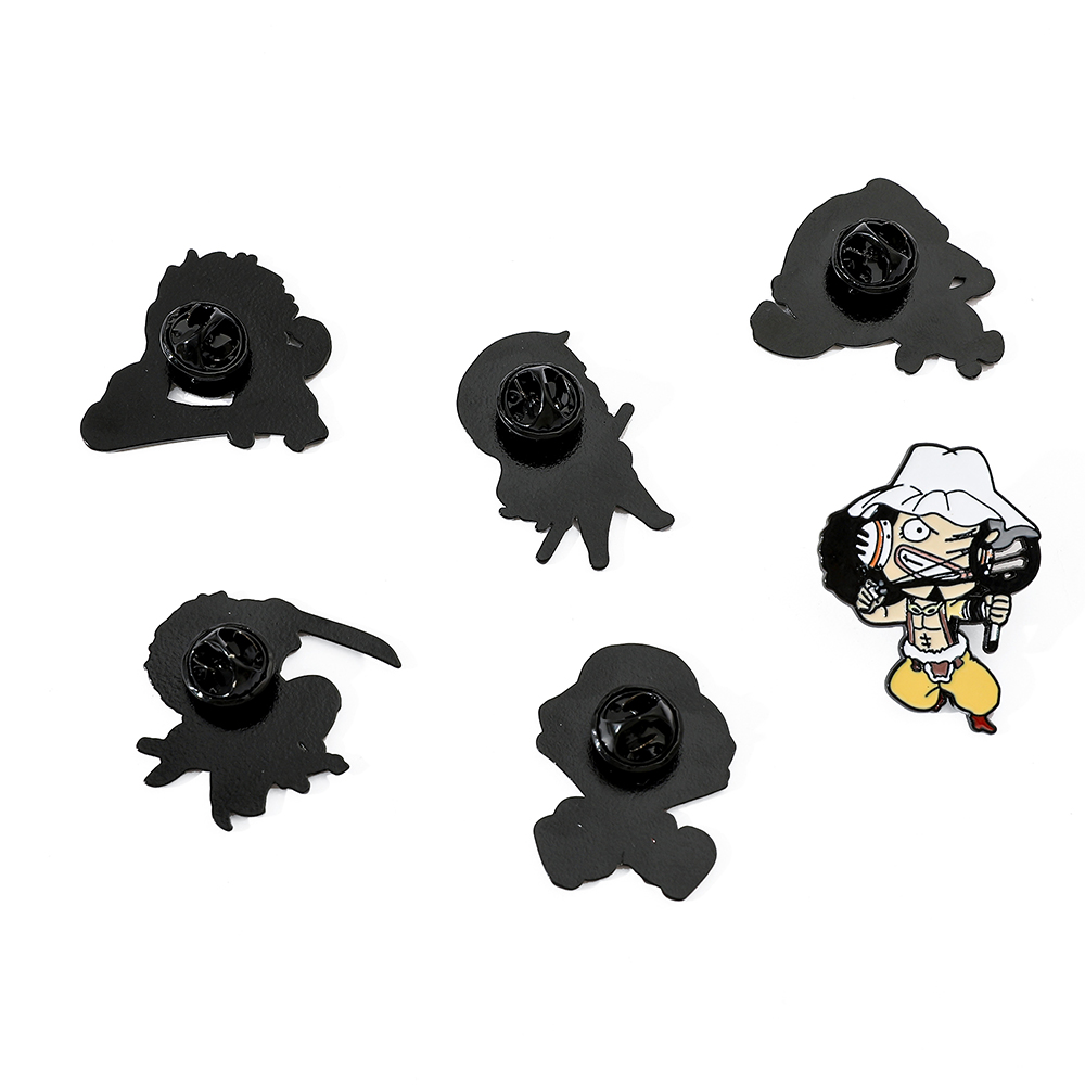 6 Pcs ONE PIECE Cartoon Brooch - Embroidery Wallpaper review and price