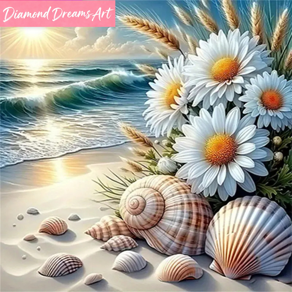 Diamond Painting Seaside Lands - Embroidery Daisy Flower review and price
