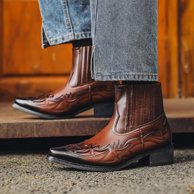 Mens Western Cowboy Boots Hand - Embroidery Design Free review and price