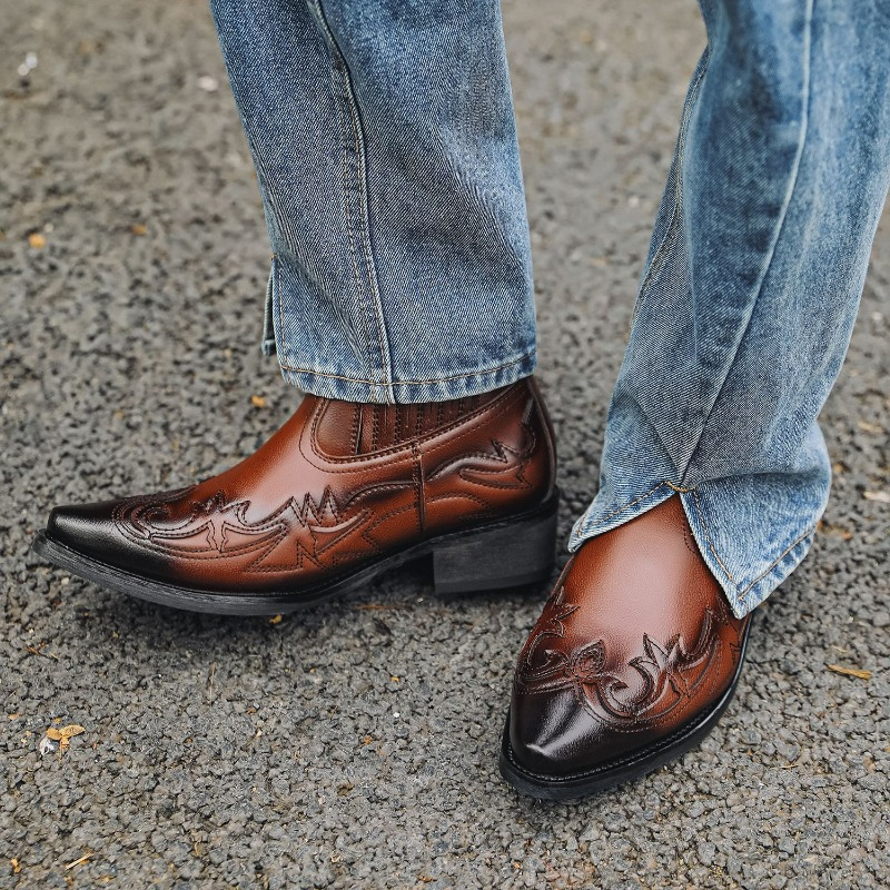 Mens Western Cowboy Boots Hand - Embroidery Design Free review and price