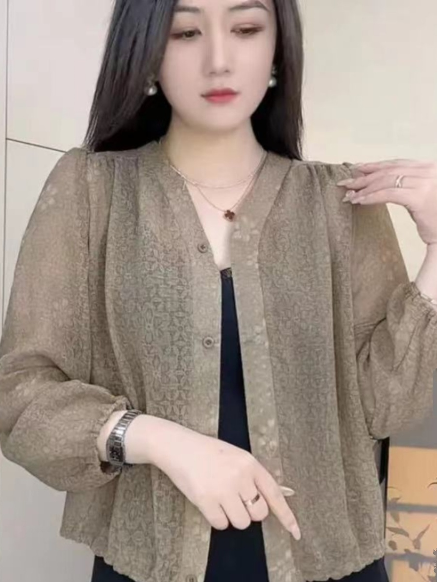 Elegant Long Sleeve Floral Emb - Embroidery Cardigan review and price