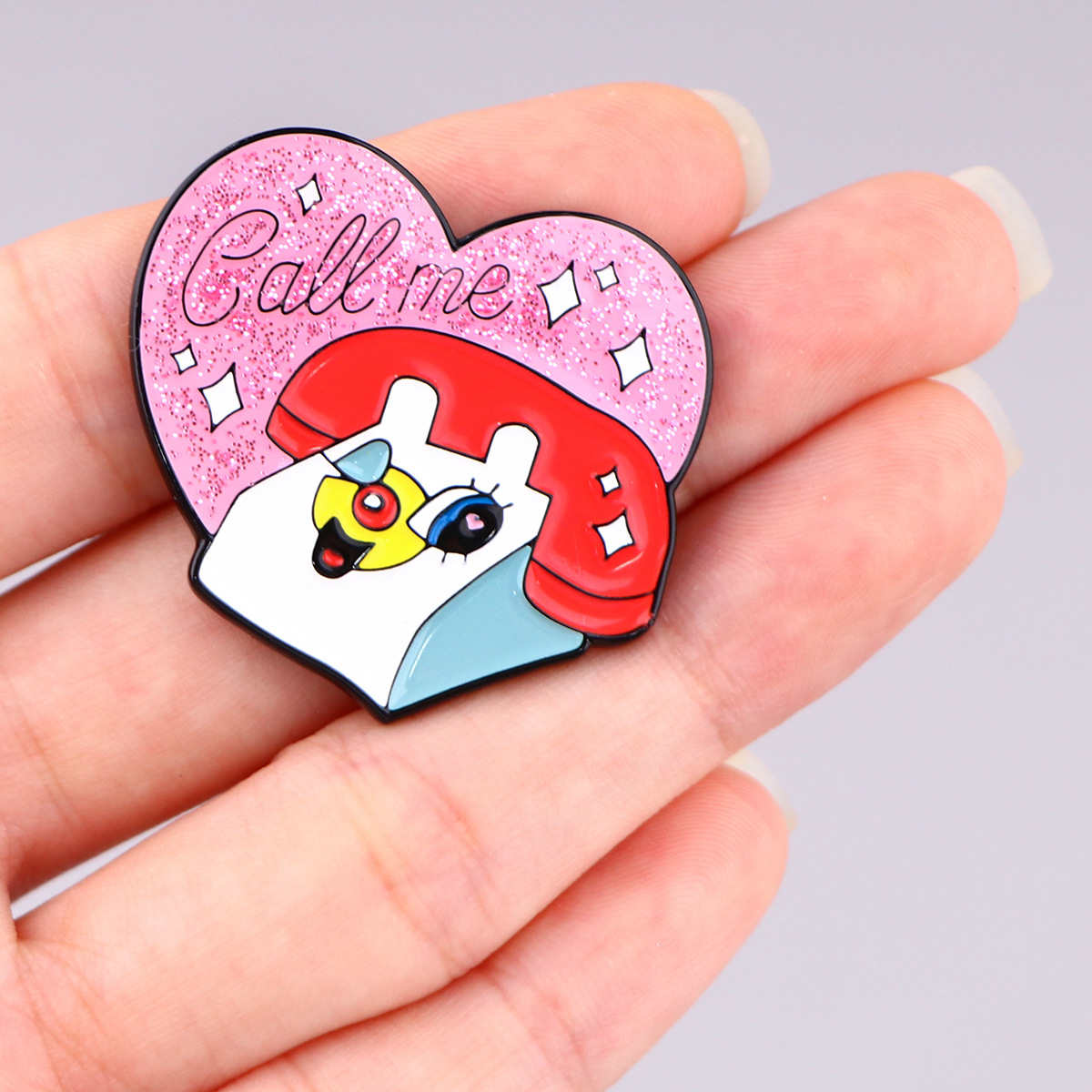 Cute Police Girl Alloy Brooch  - Embroidery Textile review and price