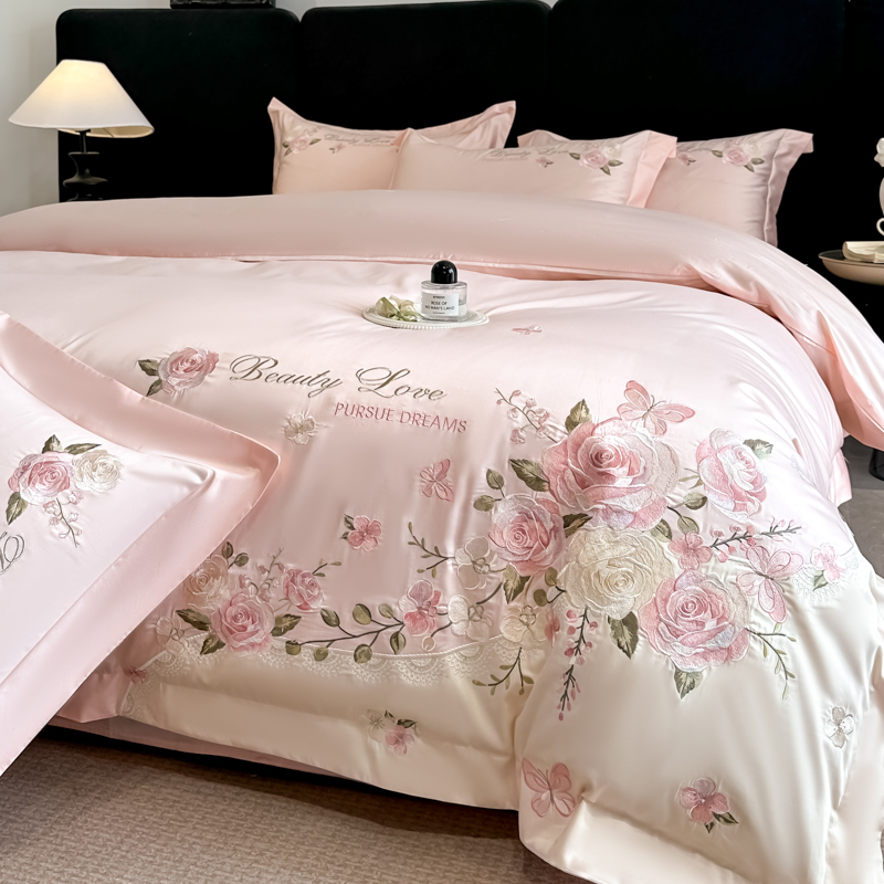 100% Cotton Bedding Set Luxury - Embroidery Quilt Cover review and price