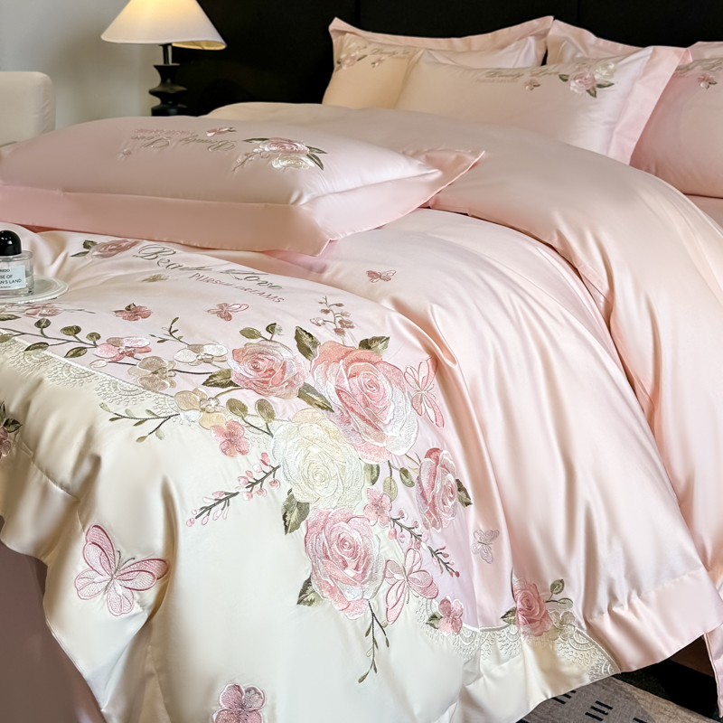 100% Cotton Bedding Set Luxury - Embroidery Quilt Cover review and price