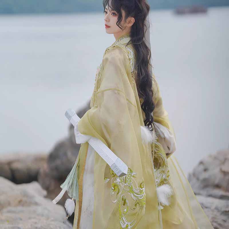 Wuxia Swordsman Hanfu Outfit M - Embroidery Gradient review and price