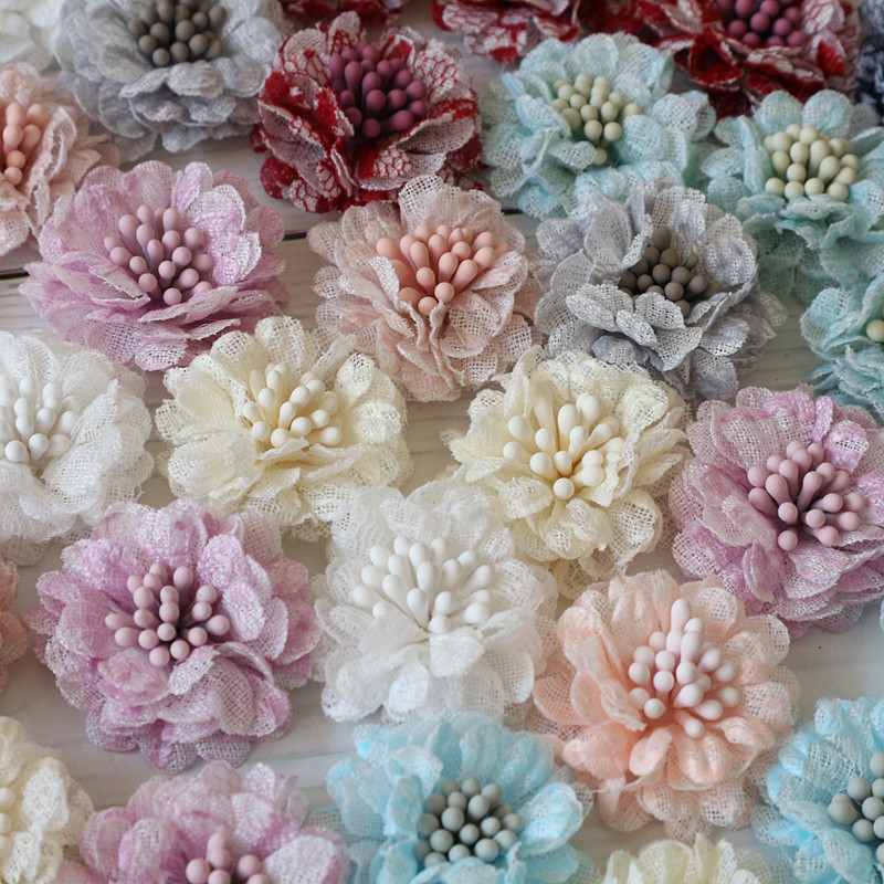 10Pcs 3CM Handmade Small Lace  - Embroidery Daisy Flower review and price
