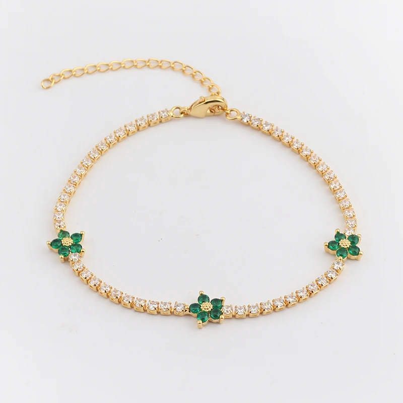 Luxury Rainbow CZ Flower Tenni - Embroidery Daisy Flower review and price
