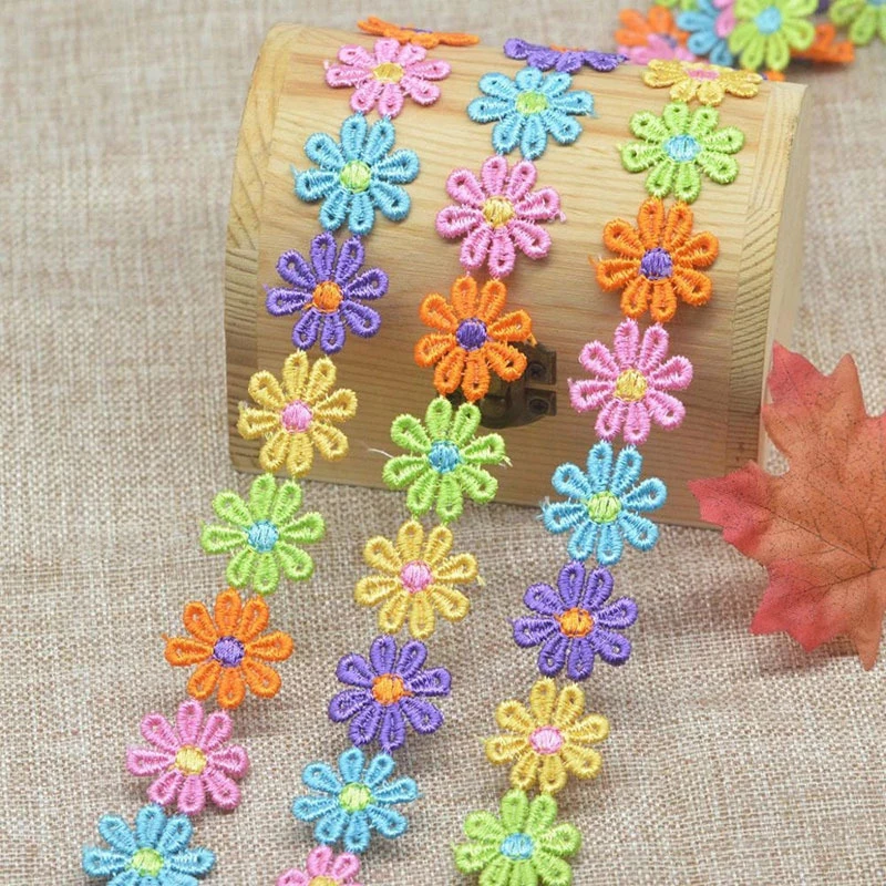 15yards Colorful Daisy Flower  - Embroidery Daisy Flower review and price