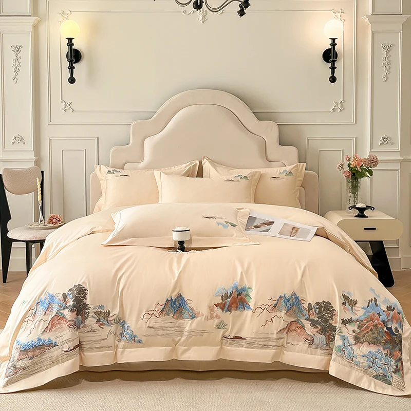 High-grade New Chinese Class A - Embroidery Quilt Cover review and price