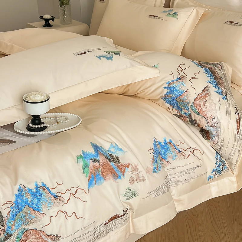 High-grade New Chinese Class A - Embroidery Quilt Cover review and price
