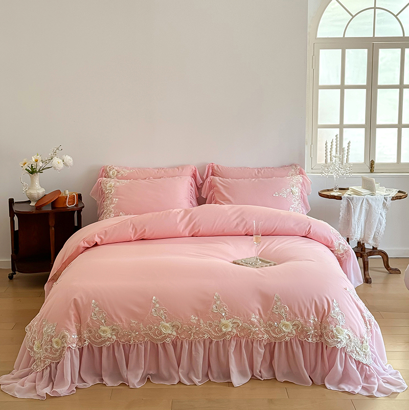 Elegant Lace Rose Embroidery B - Embroidery Quilt Cover review and price