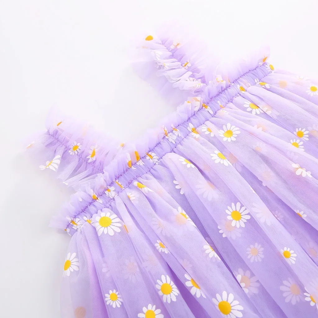 Toddler Tulle Dress For Baby G - Embroidery Daisy Flower review and price