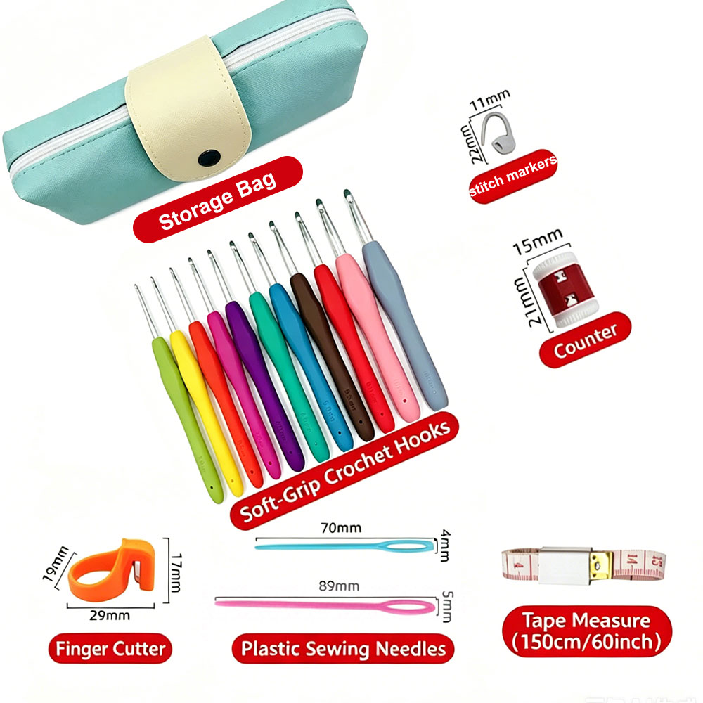 37pcs Crochet Hooks Kits with  - Embroidery Needles review and price